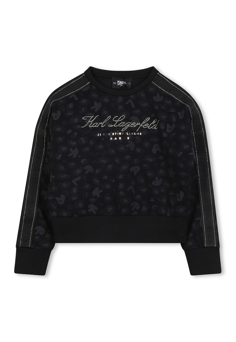 Oferte la Bluza de trening cu logo - Negru/Gri inchis