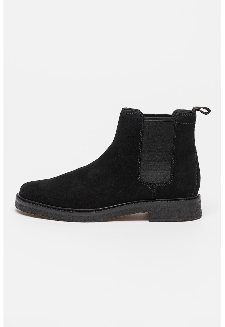 Ghete Chelsea de piele Clarkdale Easy - Negru