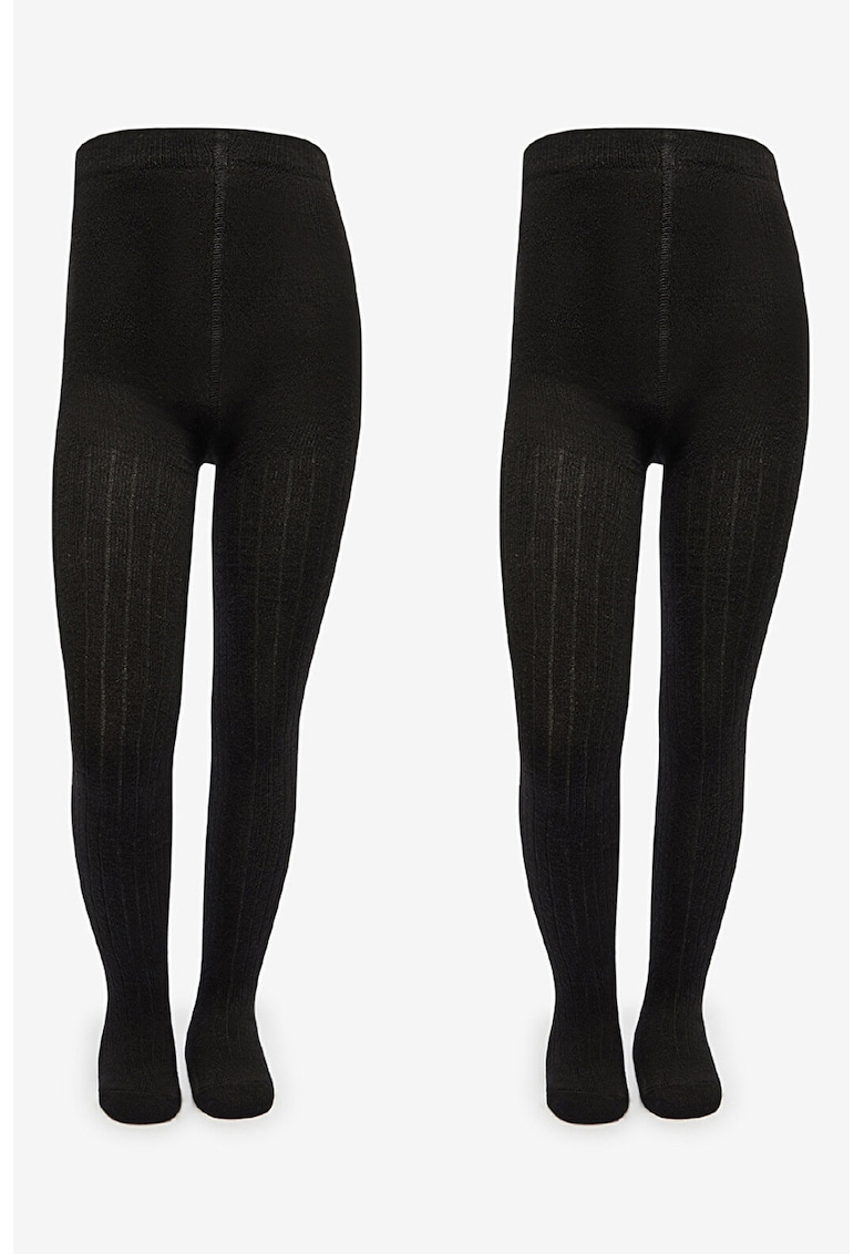 Set de dresuri cu model uni - 2 Perechi - Negru