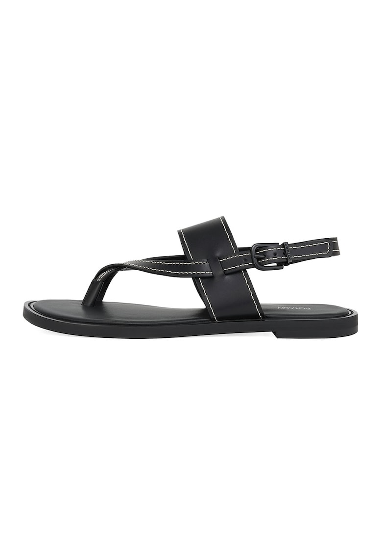 Oferte la Sandale slingback de piele - Negru