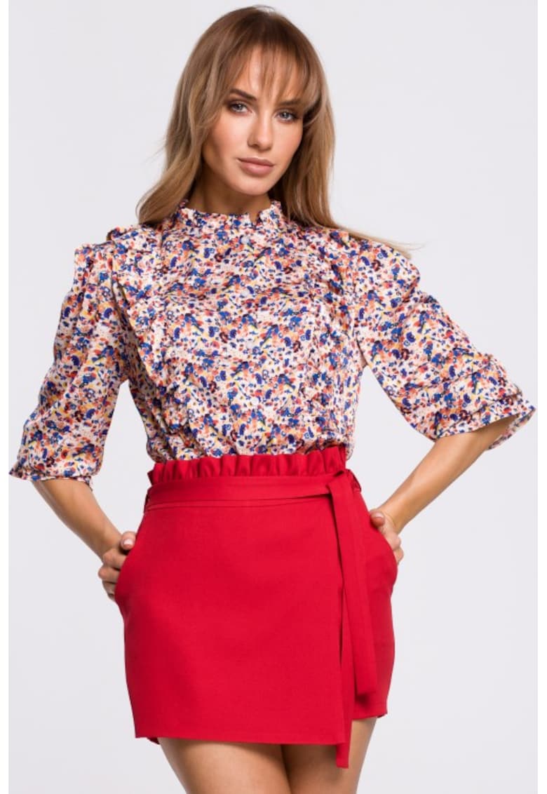 Oferte la Bluza cu volane cu flori - - Multicolor