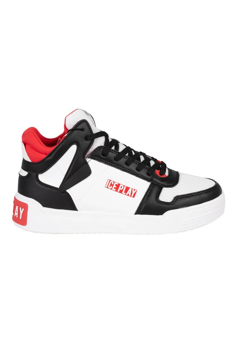 Pantofi sport cu design inalt si elemente colorblock -