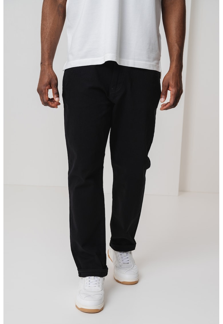 Oferte la Blugi relaxed fit cu talie medie - Negru