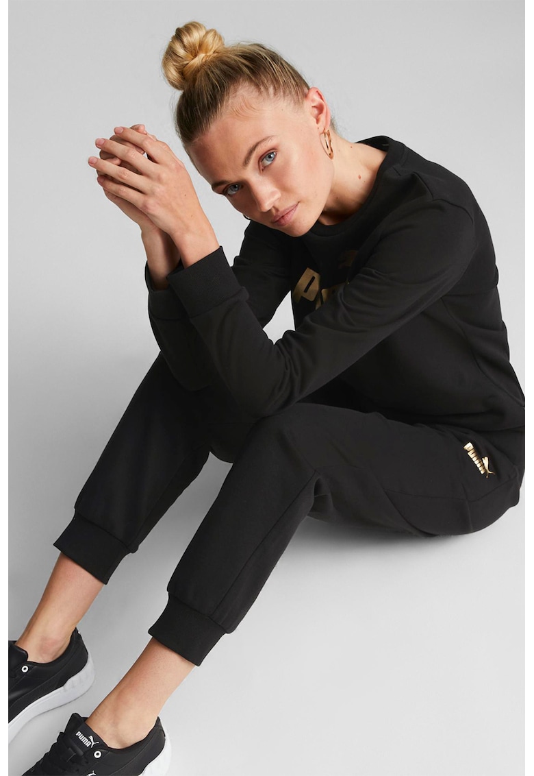 Pantaloni de trening cu buzunare laterale Essentials - Negru