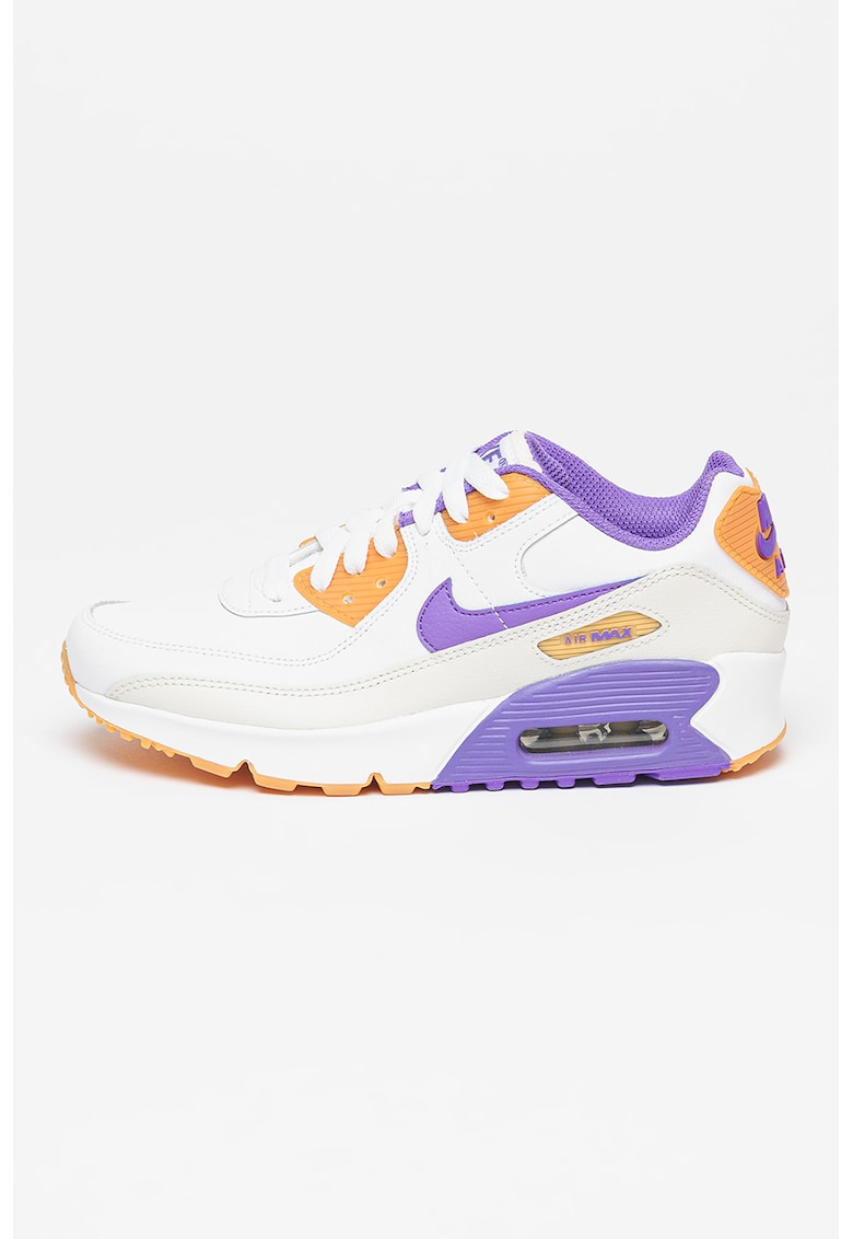Pantofi sport cu garnituri de piele Air Max 90 - Alb/Ametist