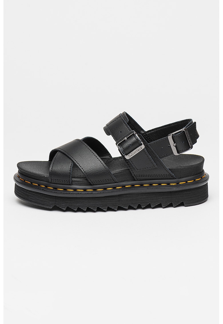 Oferte la Sandale din piele Athena - Negru