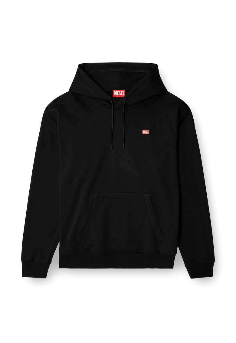 Oferte la Hanorac din amestec de bumbac cu buzunare kangaroo - Negru
