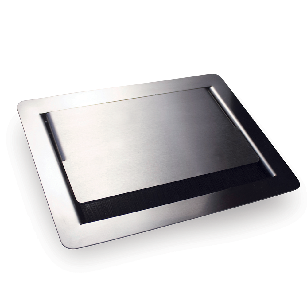 Oferte la Sistem de prize incorporabile in birou Rigel - 304, 3 prize simple + CAT 3 + CAT 5, inox