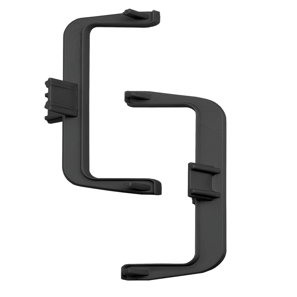 Set colt interior si exterior orizontal Gola, plastic, negru 8007, 8 cm