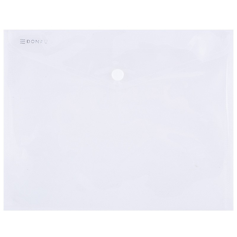 Oferte la Mapa PP protectie documente A5 landscape, inchidere cu capsa, 10/set, DONAU - transparent