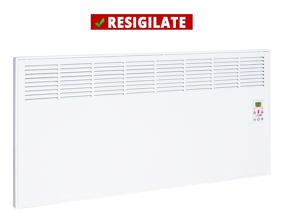 PRODUS RESIGILAT SAU USOR LOVIT DAR IN PERFECTA STARE DE FUNCTIONARE 7065 !!! Convector de perete sau pardoseala iVigo DIGITAL EPK 2000 W White control electronic Termostat de siguranta termostat reglabil IP 24 pentru 24 mp ERP 2018
