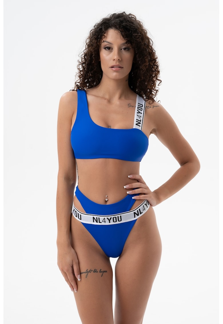 Oferte la Costum de baie din doua piese cu imprimeu logo - Albastru royal