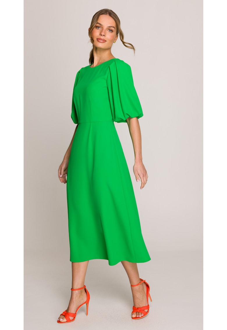 Oferte la Rochie cu maneci bufante - - Verde