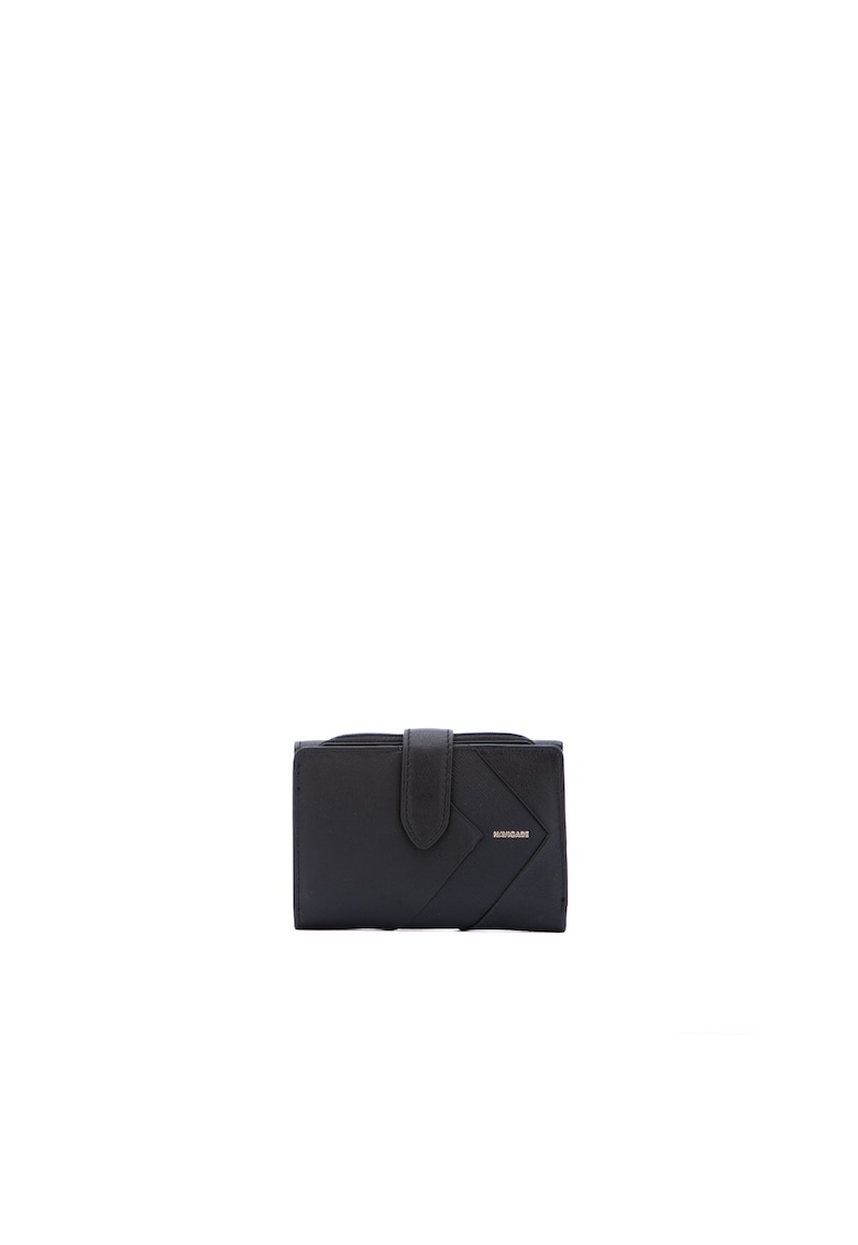 Oferte la Portofel din piele ecologica cu detaliu cu logo metalic - Negru