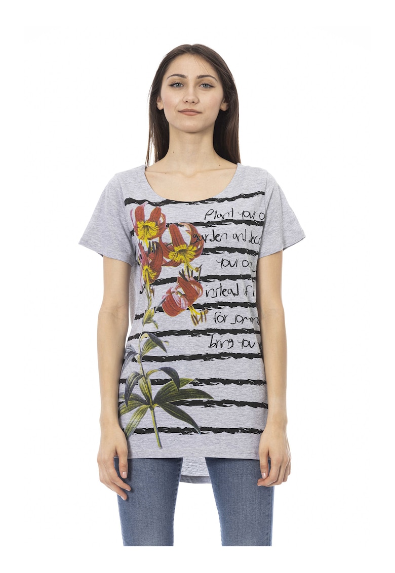 Oferte la Tricou cu terminatie asimetrica - Gri