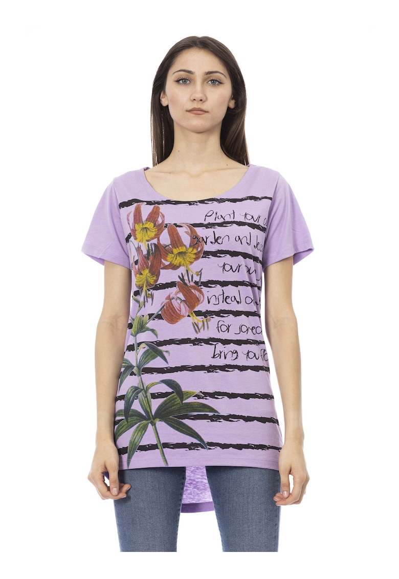 Oferte la Tricou cu terminatie asimetrica - Lila