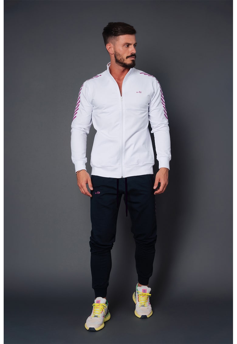 Oferte la Trening cu snururi si fermoar - Alb optic/Bleumarin