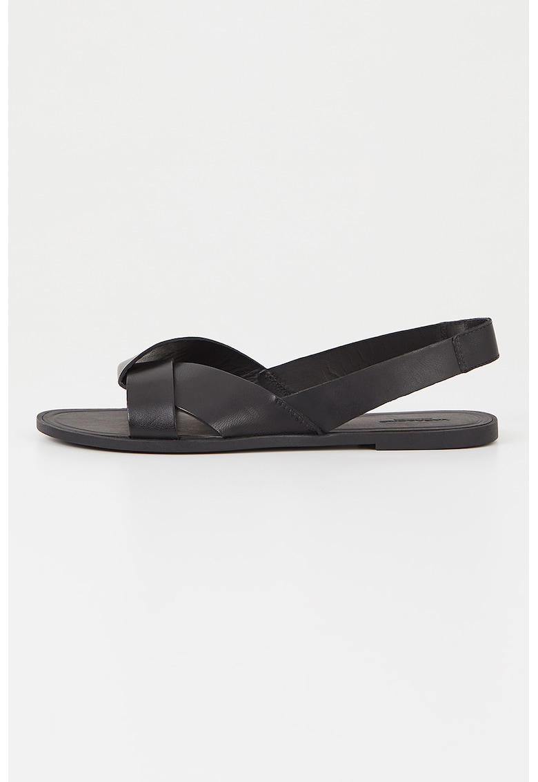 Oferte la Sandale slingback de piele - Negru
