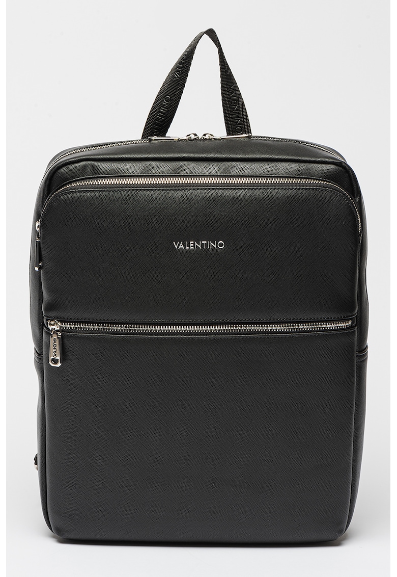 Oferte la Rucsac de piele ecologica cu textura de saffiano - Negru