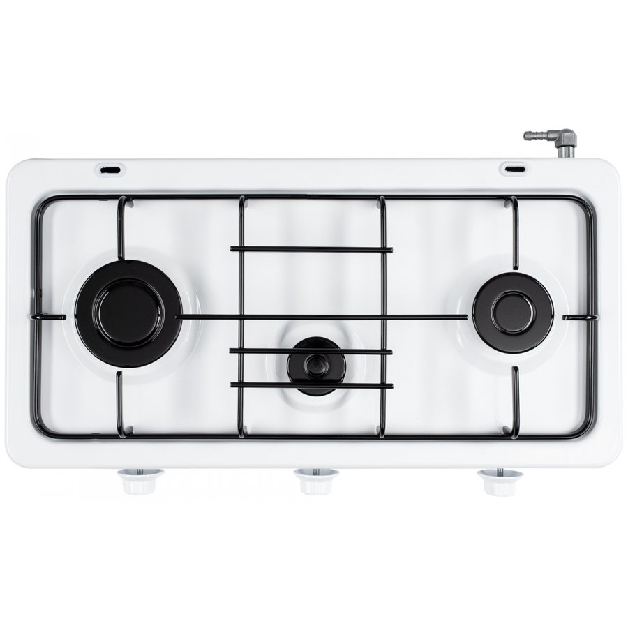 Oferte la Plita Aragaz AMORFO 3 Gaz 3 arzatoare White + Capac Metalic