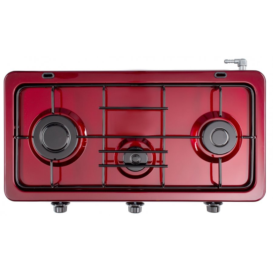 Oferte la Plita Aragaz AMORFO 3 Gaz 3 arzatoare Bordo + Capac Metalic