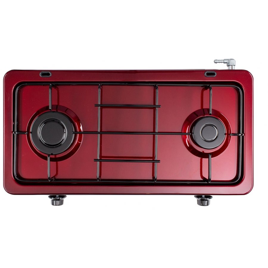 Oferte la Plita Aragaz AMORFO 2 Gaz 2 arzatoare Bordo + Capac Metalic