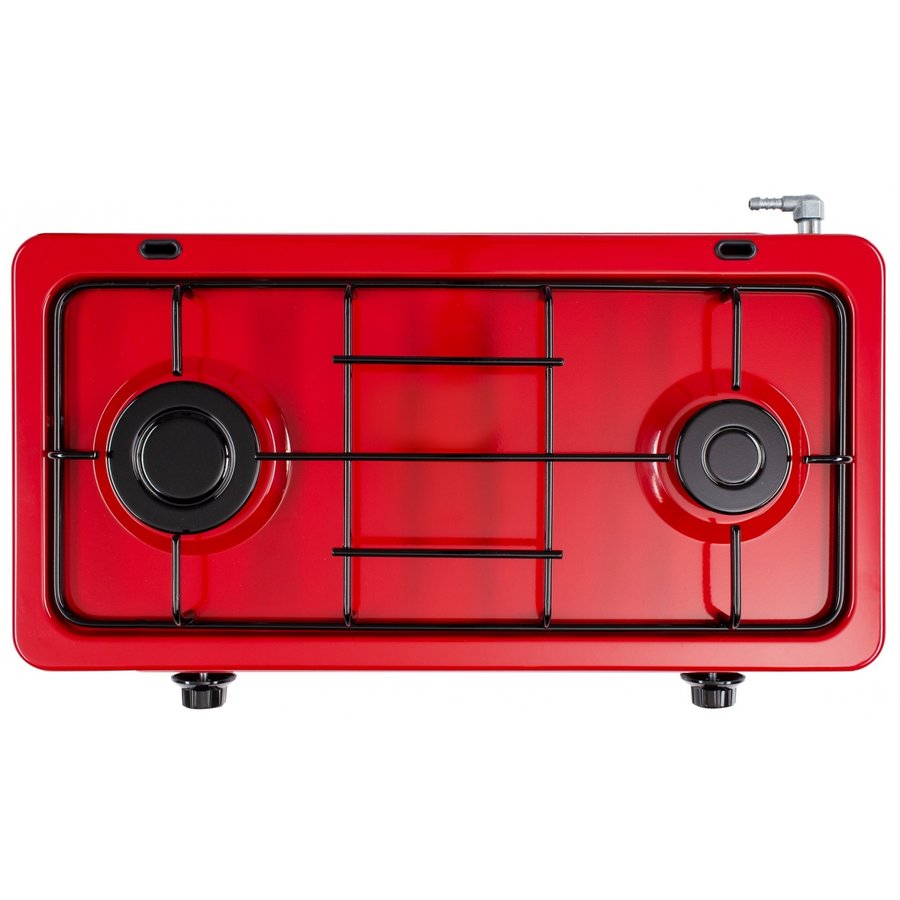 Oferte la Plita Aragaz AMORFO 2 Gaz 2 arzatoare Red + Capac Metalic