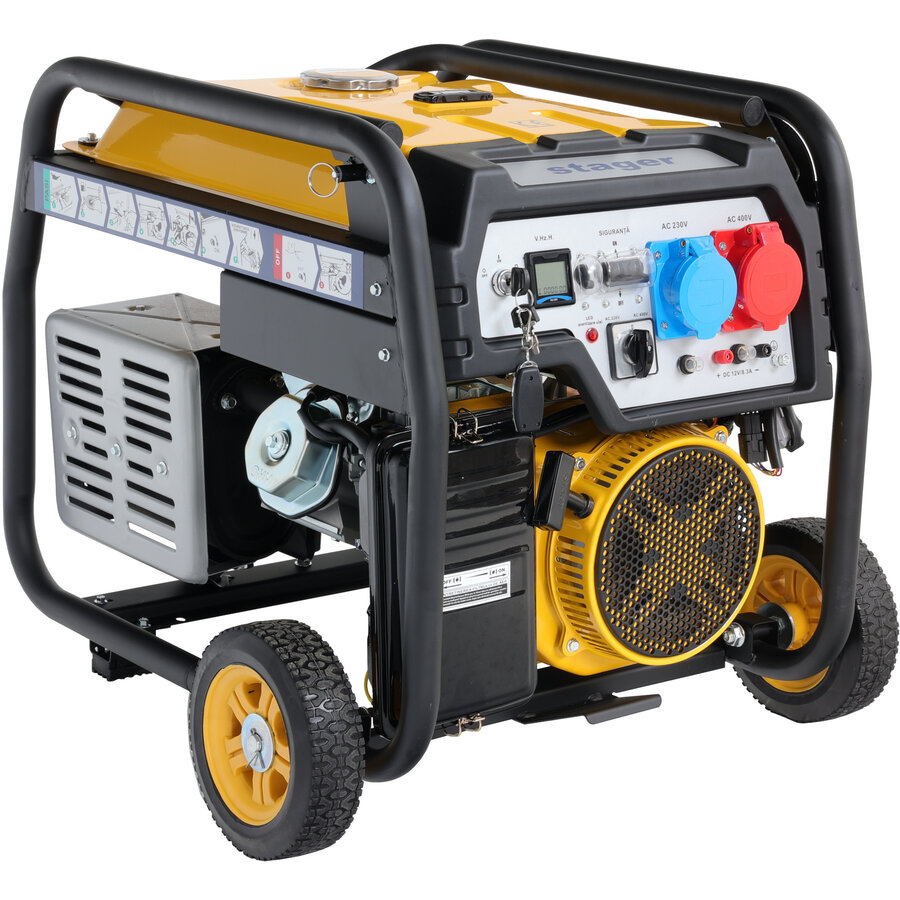 Oferte la Generator Curent FD 10000ER-E3R Automatic Open-Frame 8.5kW Trifazat Benzina Pornire Electrica Galben/Negru