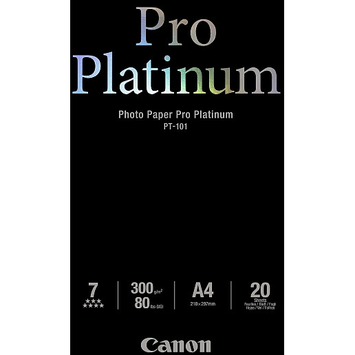 Oferte la Hartie fotogr. Canon PT101 Pro Platinum Photo | 300g | A4 | 20 de foi