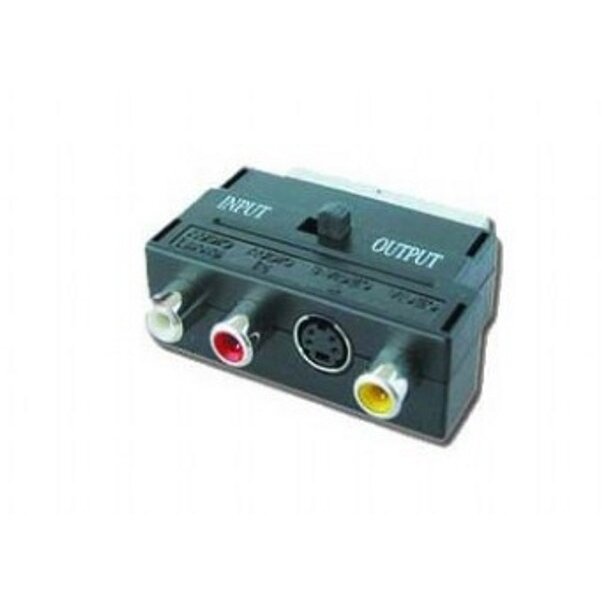 Oferte la Adaptor Gembird 1x Scart Male - 1x S-Video Female + 1x RCA Compozit Female + 2x RCA Audio Female