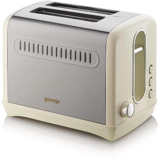Oferte la Prajitor Paine T1100CLI   1100W 2 Felii Plastic 6 Trepte   Bej