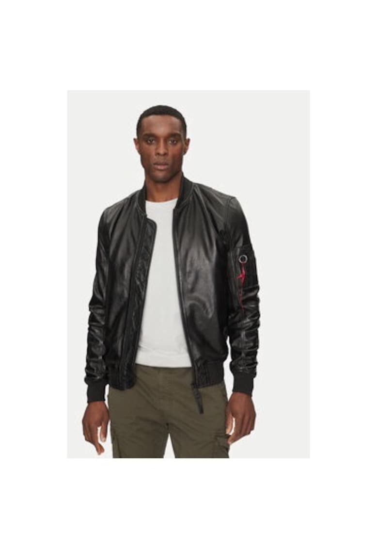 Oferte la Geaca barbati -  305301574 - Piele naturala - Negru - Negru