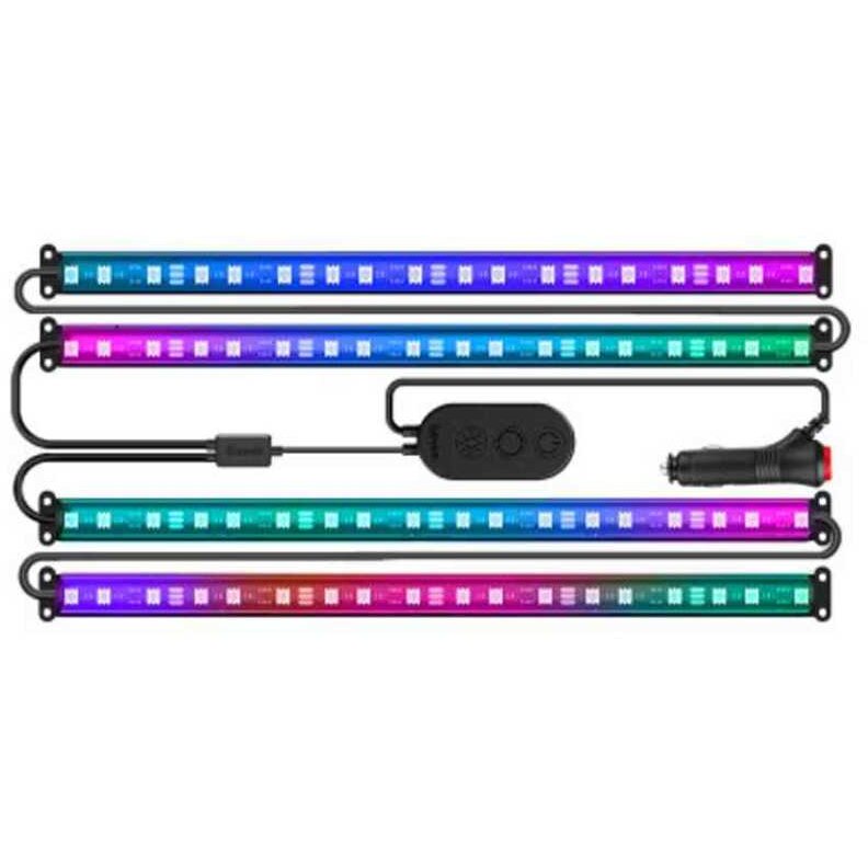 Oferte la Banda LED pentru Masina Interior 30x Scene Sincronizare Muzica Control Aplicatie RGBIC Multicolor