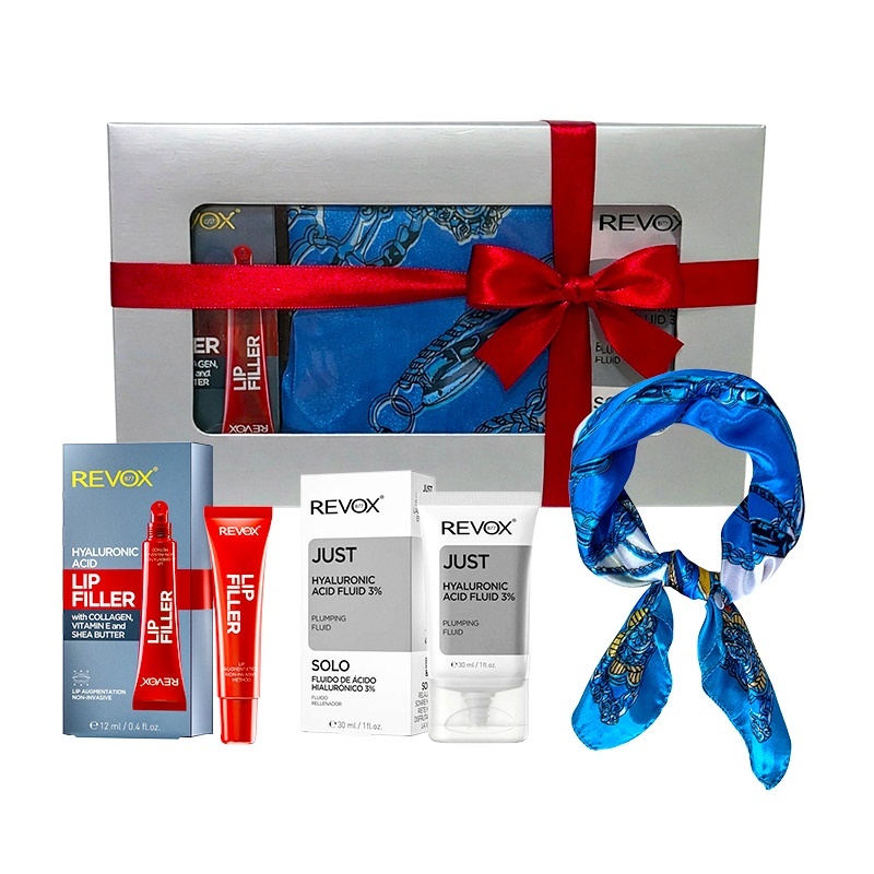 Oferte la Set Elysa – Ser Revox Hyaluronic Acid Fluid 3% 30ml, Lip Filler Revox 12ml, Esarfa