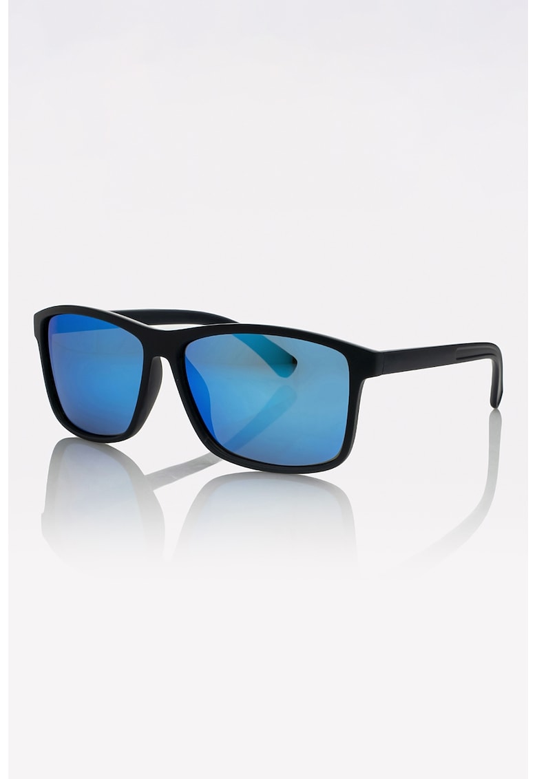 Oferte la Ochelari de soare unisex cu lentile oglinda - Negru