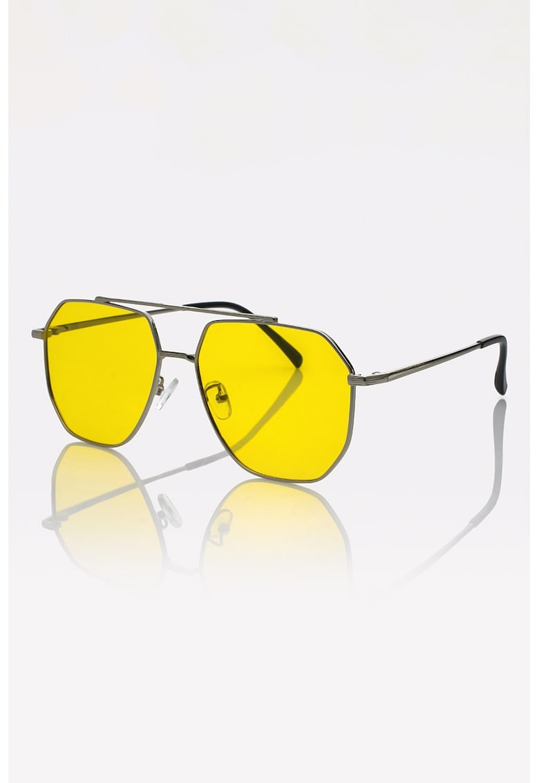 Oferte la Ochelari de soare aviator unisex cu lentile polarizate - Argintiu