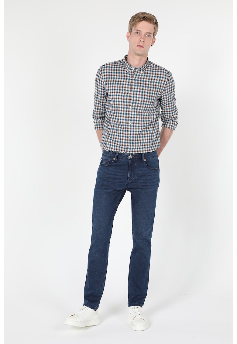 Blugi drepti Karl - Albastru inchis