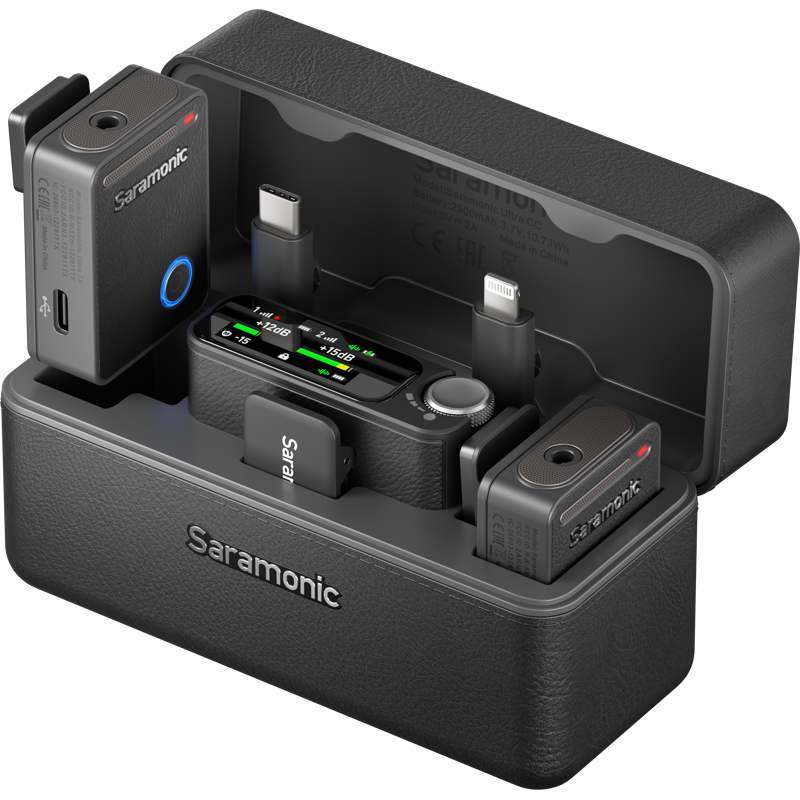 Kit Microfoane Lavaliera Ultra 01 (2TX+RX) ClearVoice Wireless IPX5 Negru