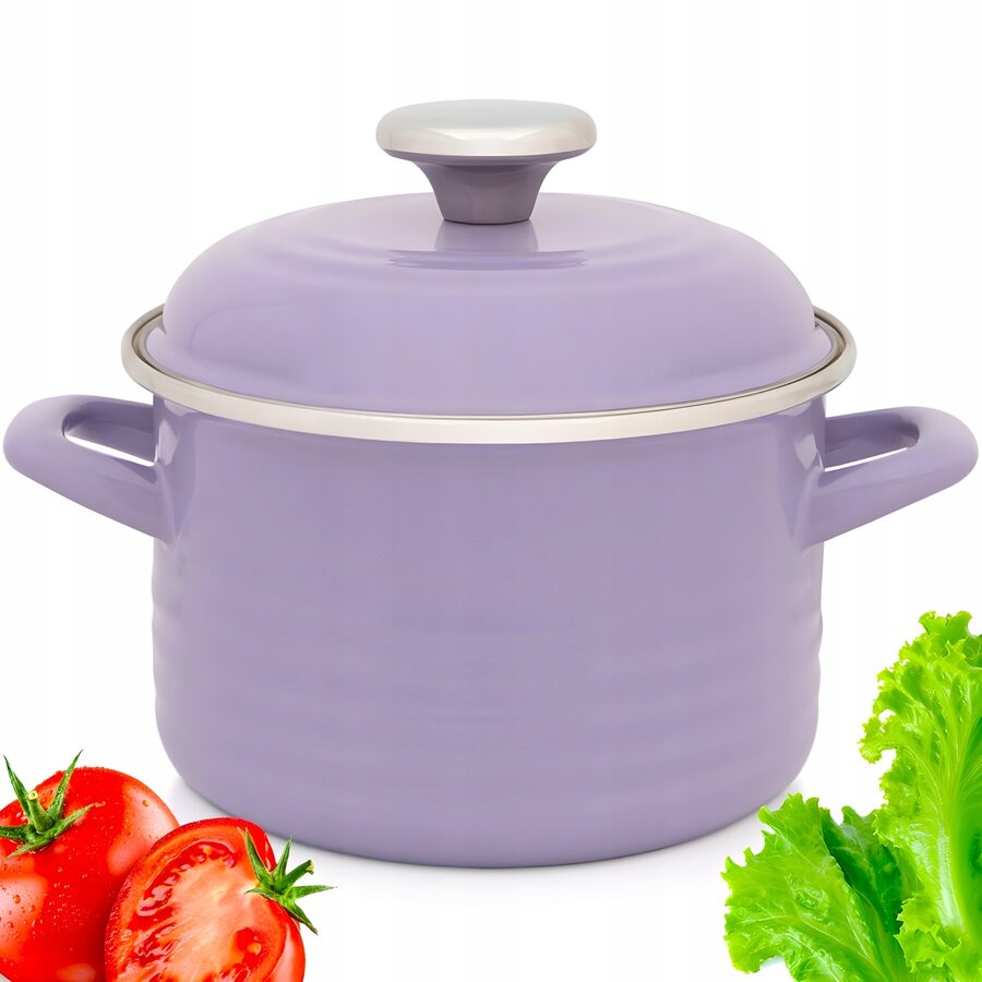 Oala cu Capac Standard Wave Email 4L Diametru 20CM Lila Pastel