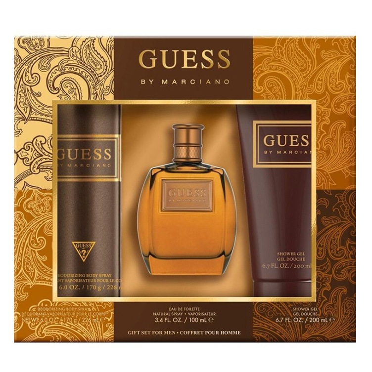 Oferte la Set Guess by Marciano, Barbati Apa de toaleta 100 ml + Deodorant 226 ml + Gel de dus 200 ml (Continut set: 100 ml Apa de toaleta, + 226 ml Deodorant +  200 ml Gel de dus)