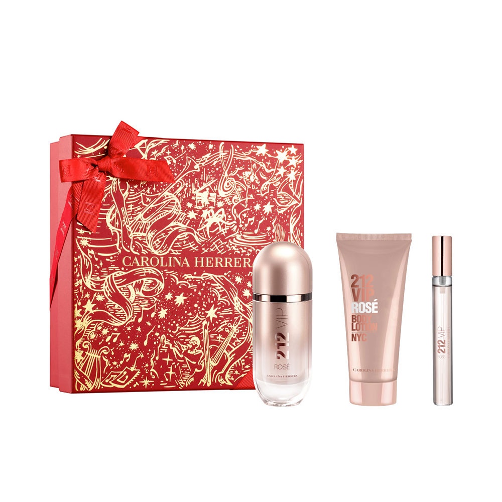 Oferte la Set cadou Carolina Herrera 212 VIP Rose, Femei, Apa de parfum, 80 ml +10 ml si Lotiune de corp, 100 ml