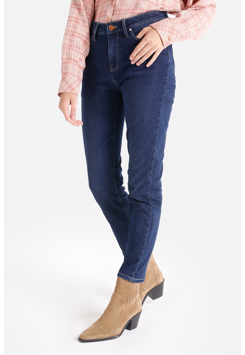 Blugi slim fit cu 5 buzunare Carla - Albastru indigo