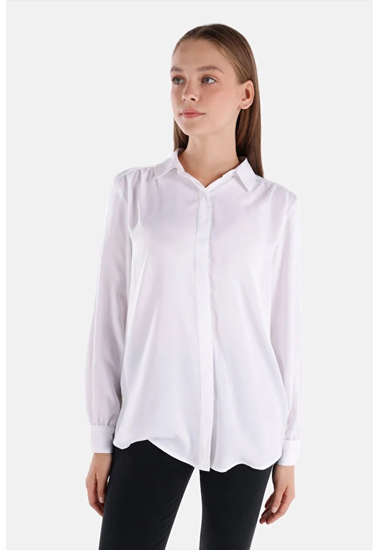 Camasa vaporoasa regular fit - Alb