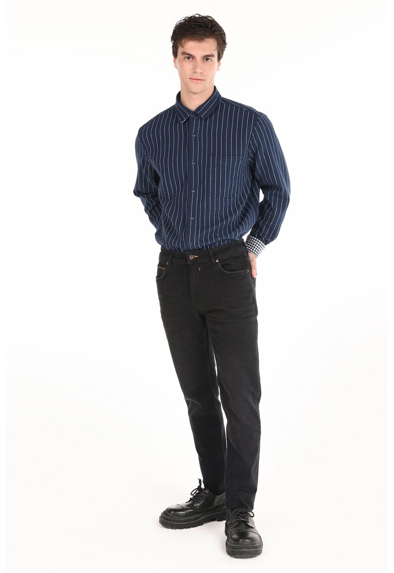 Blugi cu croiala dreapta 044 Karl - Negru