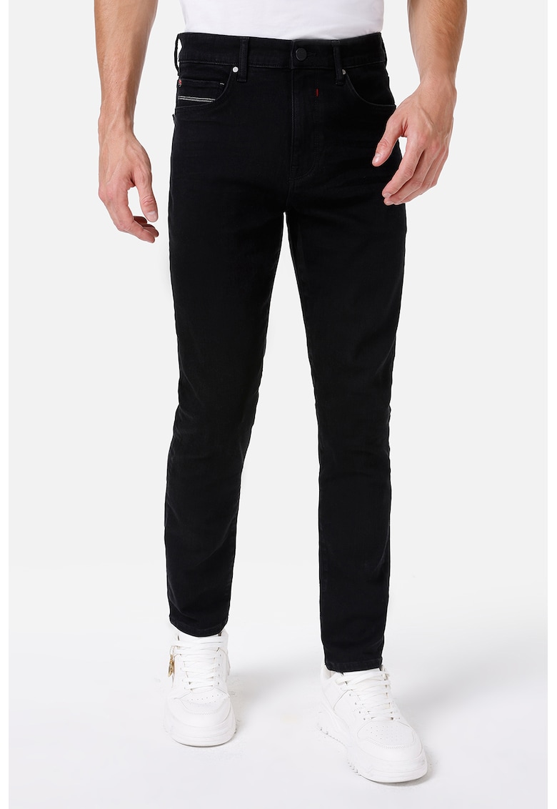 Blugi skinny cu talie medie - Negru