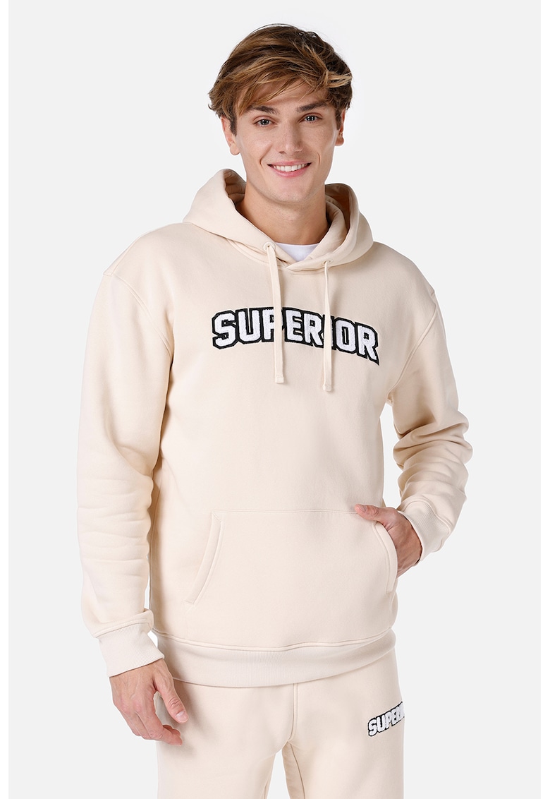 Hanorac cu aplicatie text - Crem