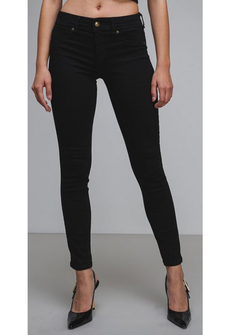 Pantaloni skinny cu talie medie -