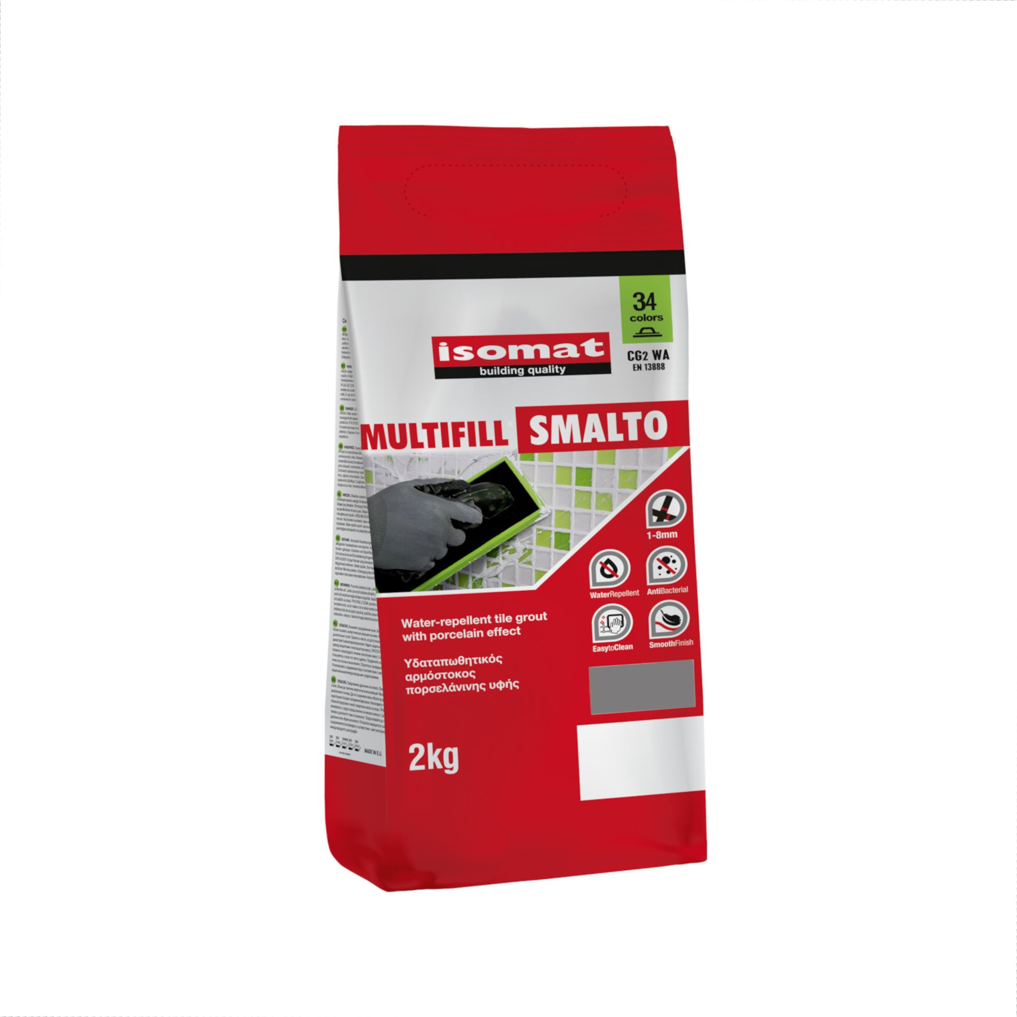 Oferte la Chit de rosturi hidrofug Multifill Smalto 1-8 Isomat, interior/exterior, gri inchis, 2 kg