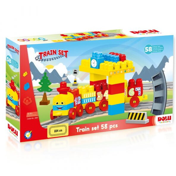 Oferte la Set de Constructie Trenulet 58 Piese 18 Luni+ Multicolor