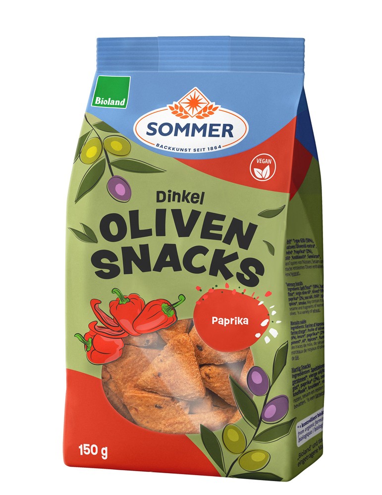 Oferte la Biscuiti bio din grau spelta cu masline si paprika 150g Sommer